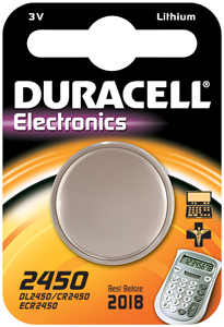 DURACELL Knoopcell Batterij CR2450